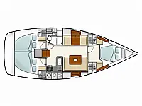 Hanse 400e - Layout image