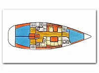 Sun Odyssey 40 - Layout image