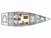 Hanse 540e - Layout image