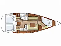 Hanse 400 - Layout image