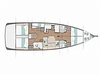 Sun Odyssey 490 -2020 - Layout image