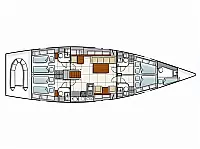 Hanse 540e - Layout image