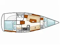 Hanse 320 - Layout image