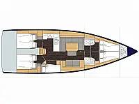 Bavaria C45 - Layout image