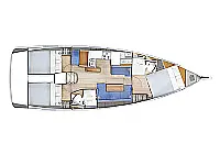 Sun Odyssey 410 /3cab - Layout image