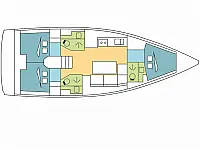 Dufour 390 Grand Large /3cab - Layout image