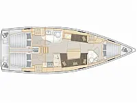 Hanse 418 - Layout image