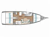 Sun Odyssey 440 - Layout image