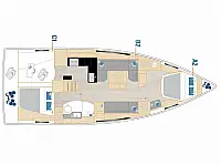 Hanse 410 - Layout image