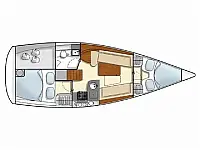 Hanse 325 - Layout image