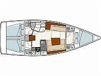 Hanse 385 - Layout image