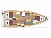 Bavaria C38 - Layout image