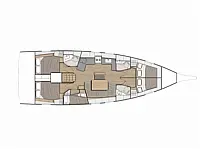 Oceanis 46.1 /5cab - Layout image