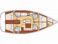 Oceanis 50 Family - Layout image