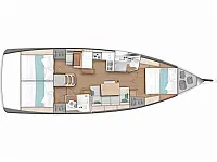 Sun Odyssey 440 - Layout image