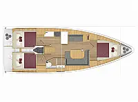 Bavaria C38 - Layout image