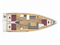 Bavaria C38 - Layout image