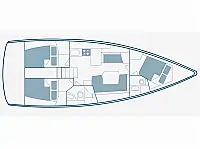 Oceanis 41.1 - Layout image