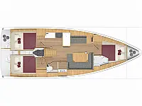 Bavaria C38 - Layout image