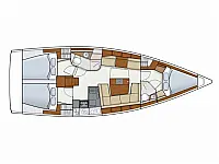 Hanse 415 - Layout image