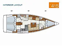 Hanse 415 - Layout image