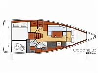 Oceanis 35 - Layout image