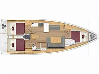 Bavaria C38 - Layout image