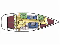 Sun Odyssey 43  - Layout image