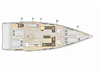 Hanse 548 - Layout image