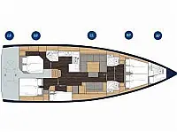 Bavaria C50 - Layout image