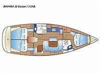 Bavaria 39 Cruiser - Layout image