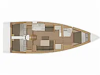 Dufour 430 - Layout image