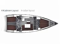 Bavaria Cruiser 46 - Layout image