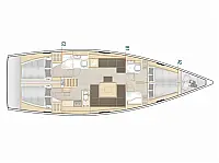 Hanse 458 - Layout image