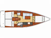 Oceanis 38.1 - Layout image