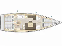 Hanse 458 - Layout image