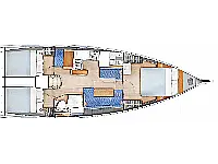 Sun Odyssey 410 - Layout image