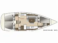 Dufour 375 - Layout image