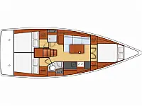 Oceanis 38 GTE - Layout image