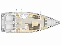 Hanse 388 - Layout image