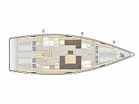 Hanse 458 - Layout image