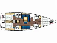 Dufour 500 Grand Large - Layout image