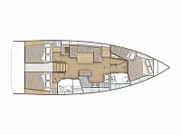 Oceanis 40.1 - Beneteau - First Line - Layout image