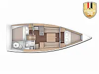 Dufour 360 Grand Large - Layout image