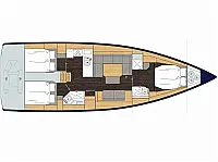 Bavaria C45 - Layout image