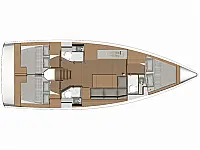 Dufour 390 - Layout image