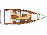 Oceanis 38.1 - Layout image