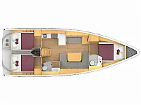 Bavaria C42 - Layout image