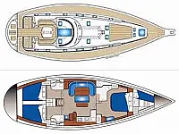 Ocean Star 58.4 - 5 cabins - Layout image