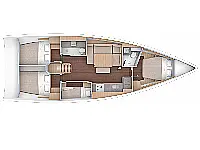 Dufour 430 - Layout image